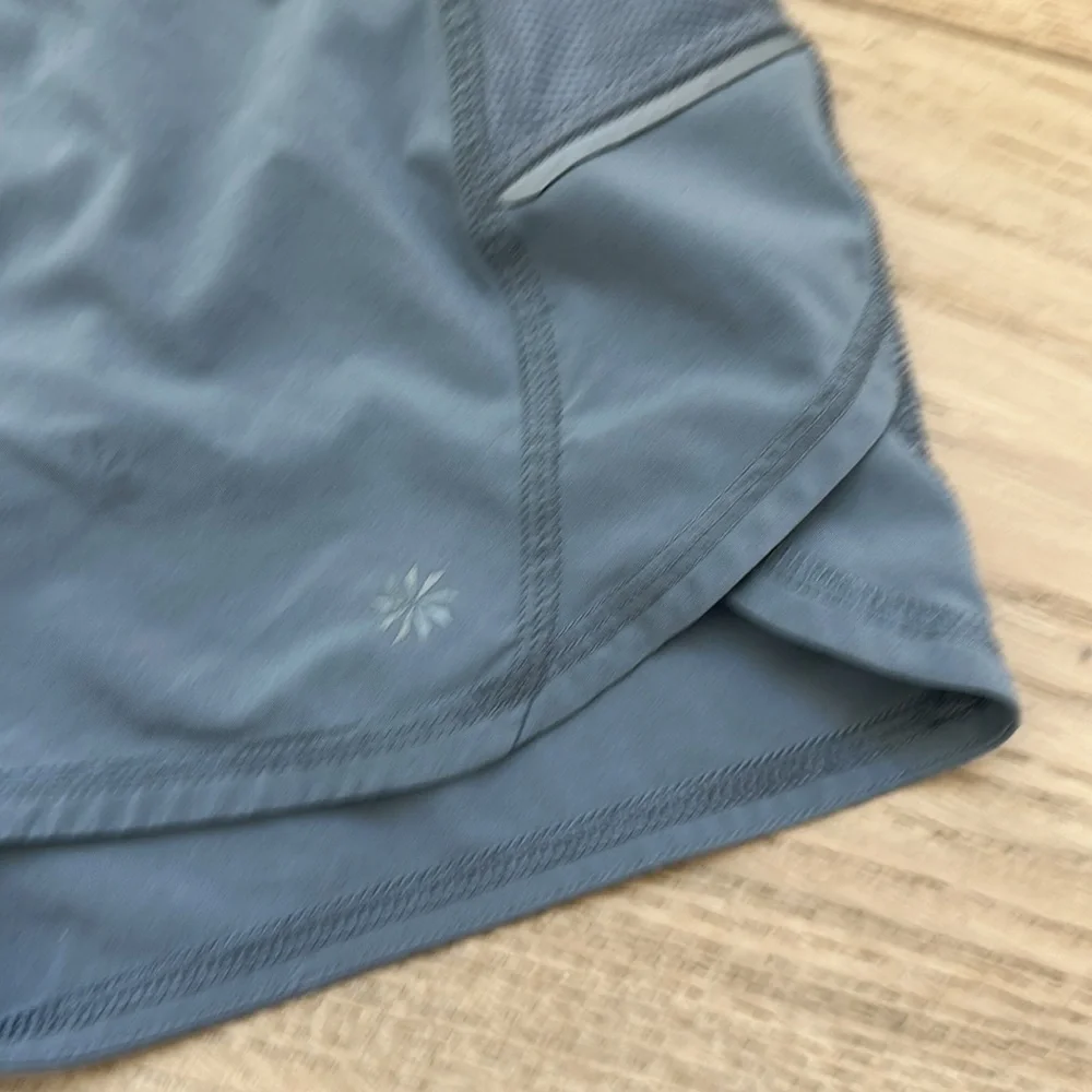Athleta Gray girls Shorts with Multicolor Waistband 8/10